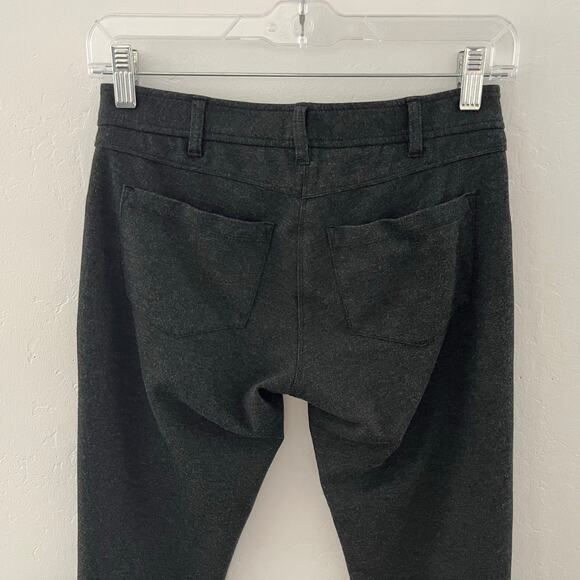 J. McLaughlin Ponte Knit Pants Crop Ankle Skinny Stretch Charcoal Gray Size 0/26 - Picture 8 of 9